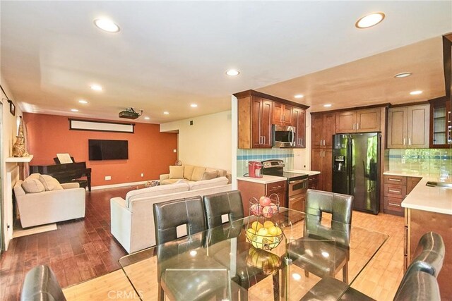 535 W Duarte Rd Unit 14, Arcadia, CA 91007 - dining space with recessed lighting and wood finished floors