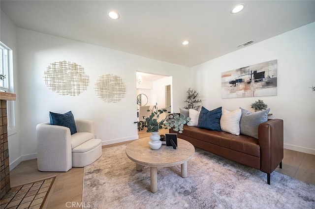 1951 Wagner St, Pasadena, CA 91107 - living room featuring wood finished floors, recessed lighting, and a fireplace