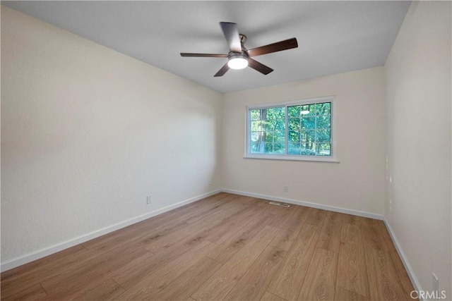 6330 N Wilson Ave, Fresno, CA 93704 - spare room with ceiling fan and light wood-style floors