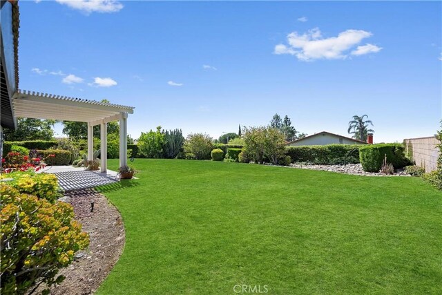 9211 Regency Way, Rancho Cucamonga, CA 91701 - view of yard featuring a pergola and a patio area