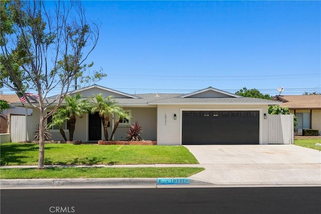 10171 Kukui Dr, Huntington Beach, CA 92646 - single story home with an attached garage, a front lawn, driveway, stucco siding, and a shingled roof