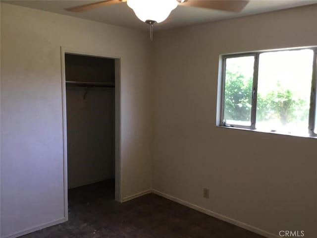 2911 Tahoe Dr, Merced, CA 95340 - unfurnished bedroom featuring a closet and ceiling fan