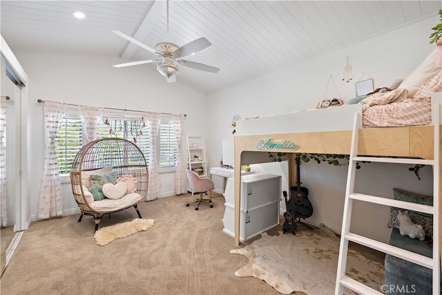 2 Sun Ter, Laguna Niguel, CA 92677 - carpeted bedroom with wood ceiling, ceiling fan, and recessed lighting