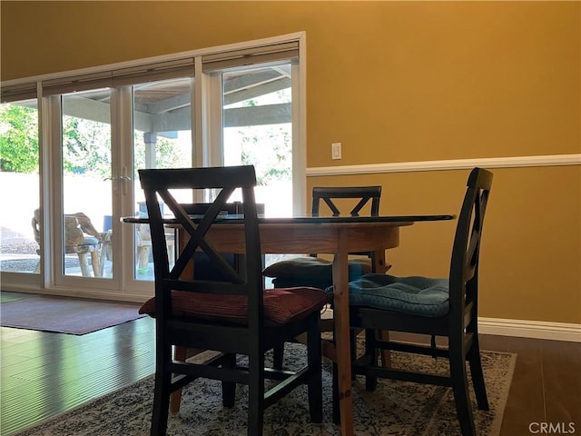6914 Andasol Ave, Van Nuys, CA 91406 - dining room with wood finished floors and baseboards
