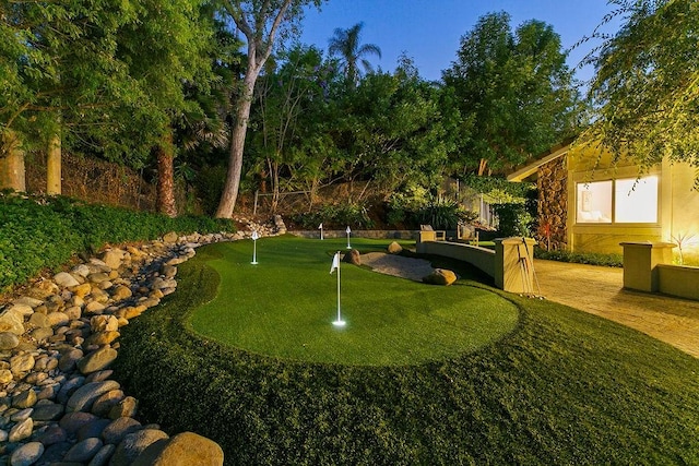 245 S Via Montanera, Anaheim Hills, CA 92807 - view of yard featuring a putting area