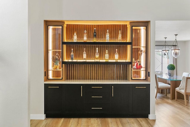 245 S Via Montanera, Anaheim Hills, CA 92807 - bar area featuring light wood-style floors