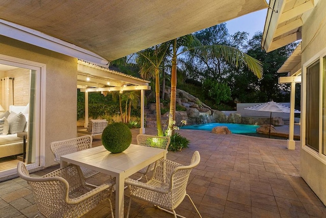245 S Via Montanera, Anaheim Hills, CA 92807 - view of patio / terrace with a pergola and outdoor dining space