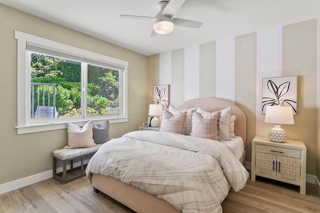 245 S Via Montanera, Anaheim Hills, CA 92807 - bedroom with wood finished floors and a ceiling fan