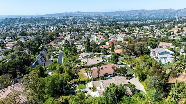245 S Via Montanera, Anaheim Hills, CA 92807 - aerial overview of property's location with a mountain backdrop and nearby suburban area