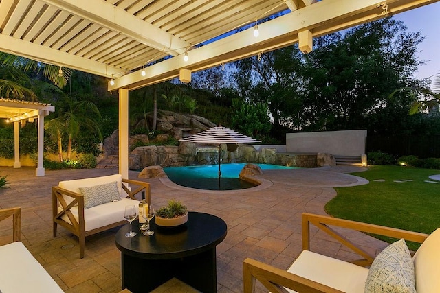 245 S Via Montanera, Anaheim Hills, CA 92807 - view of patio / terrace featuring a pergola and an outdoor pool