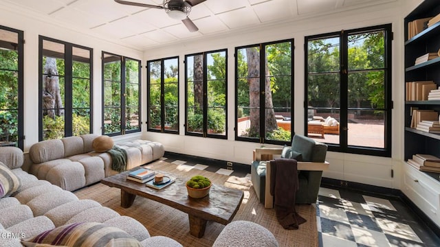 1241 S Oak Knoll Ave, Pasadena, CA 91106 - sunroom with healthy amount of natural light and french doors