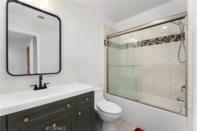 11521 Double Eagle Dr, Whittier, CA 90604 - full bathroom featuring vanity, enclosed tub / shower combo, and tile patterned flooring