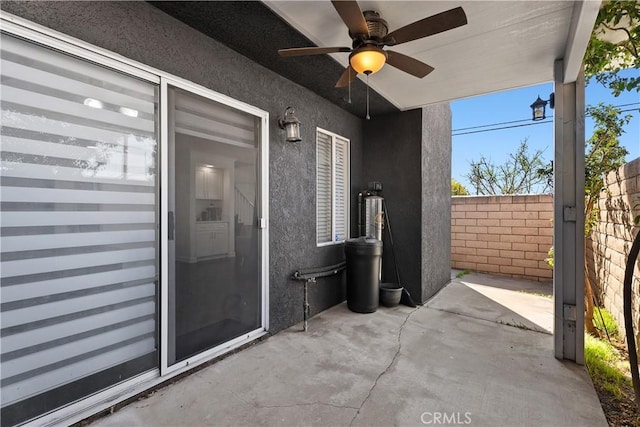 11521 Double Eagle Dr, Whittier, CA 90604 - view of patio featuring a ceiling fan