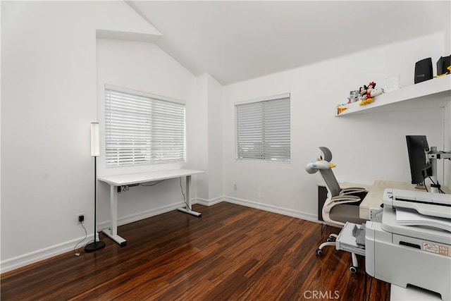 11521 Double Eagle Dr, Whittier, CA 90604 - office featuring wood finished floors and lofted ceiling