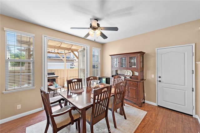 81 Mercantile Way, Ladera Ranch, CA 92694 - dining space with a ceiling fan and wood finished floors