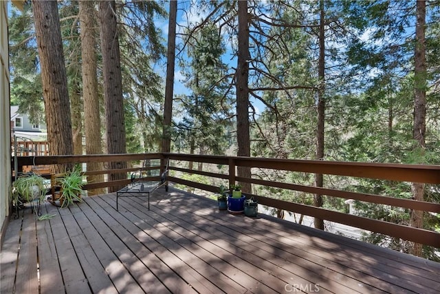 26251 Alpine Ln, Twin Peaks, CA 92391 - view of wooden terrace