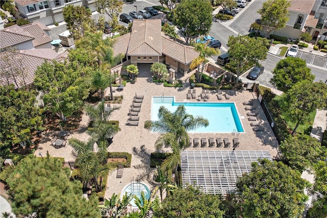811 Larkridge, Irvine, CA 92618 - aerial view of property and surrounding area with a pool