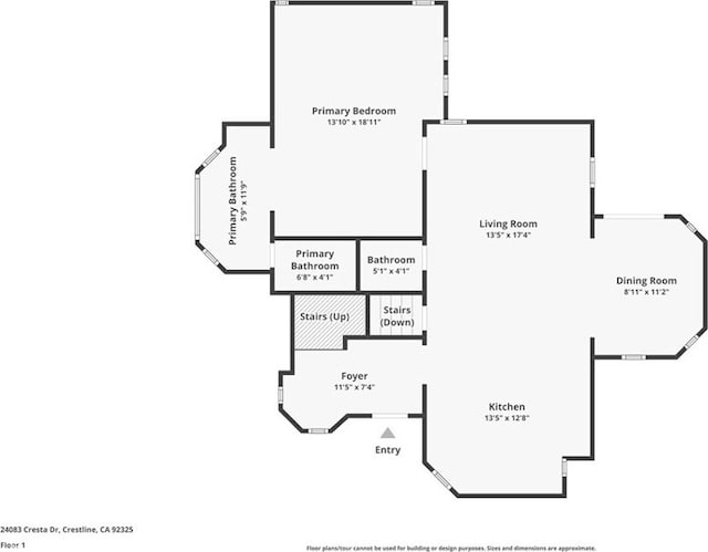 24083 Cresta Dr, Crestline, CA 92325 - view of home floor plan