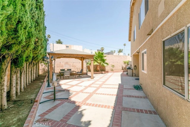 15521 Sandra Ln, Sylmar, CA 91342 - fenced backyard featuring a gazebo and a patio