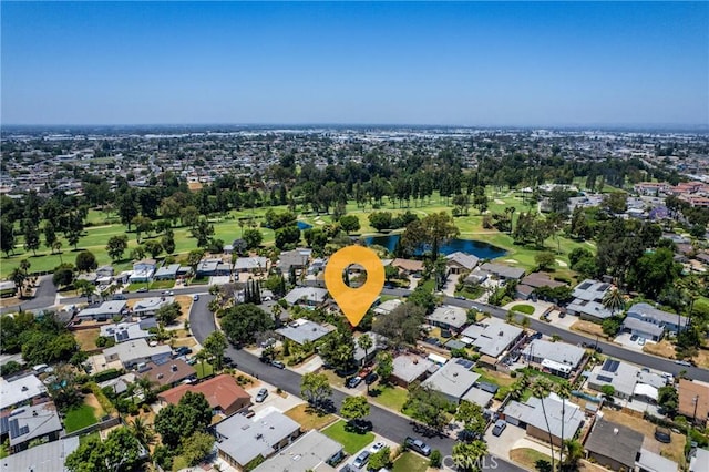 14137 Viburnum Dr, Whittier, CA 90604 - aerial view of property and surrounding area featuring a large body of water, a local golf course, and nearby suburban area