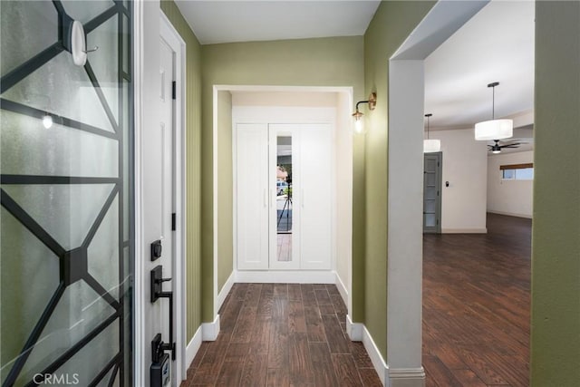 14137 Viburnum Dr, Whittier, CA 90604 - hall with dark wood-type flooring