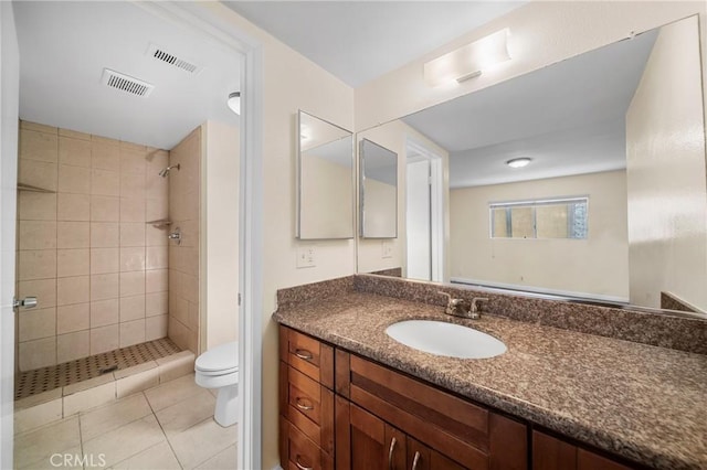 1524 Acacia Unit 5, Alhambra, CA 91801 - bathroom featuring a shower stall, vanity, and tile patterned flooring
