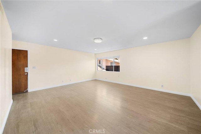 1524 Acacia Unit 5, Alhambra, CA 91801 - empty room with light wood-style floors and recessed lighting