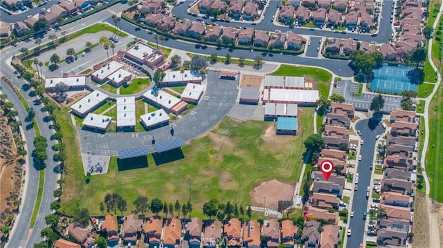 15965 Peach Tree Ln, Fontana, CA 92337 - aerial view of property and surrounding area featuring nearby suburban area