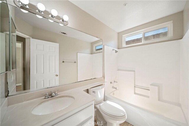 15965 Peach Tree Ln, Fontana, CA 92337 - full bathroom with vanity and tub / shower combination