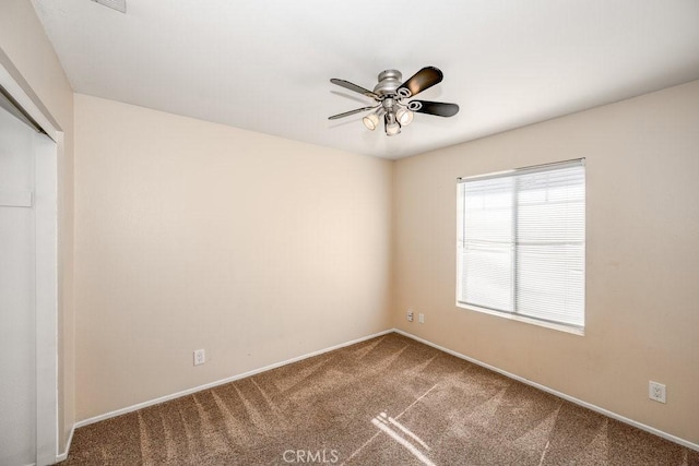 27625 Primrose Ln, Castaic, CA 91384 - unfurnished bedroom with carpet, a closet, and ceiling fan
