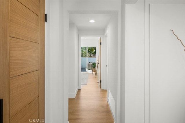 22627 Lakeside Ln, Lake Forest, CA 92630 - hall featuring light wood-style floors and recessed lighting
