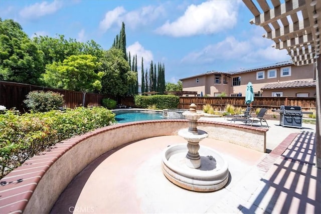 42365 Westar Ct, Murrieta, CA 92562 - view of pool with a patio area, a fenced backyard, and a grill