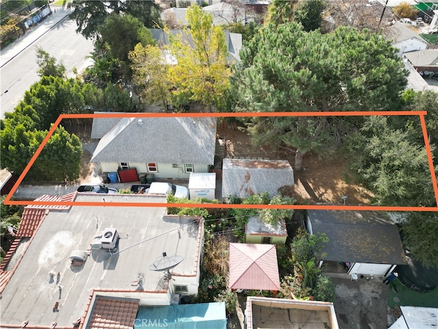 1355 N Gordon St, Pomona, CA 91768 - aerial view of property and surrounding area with property parcel outlined