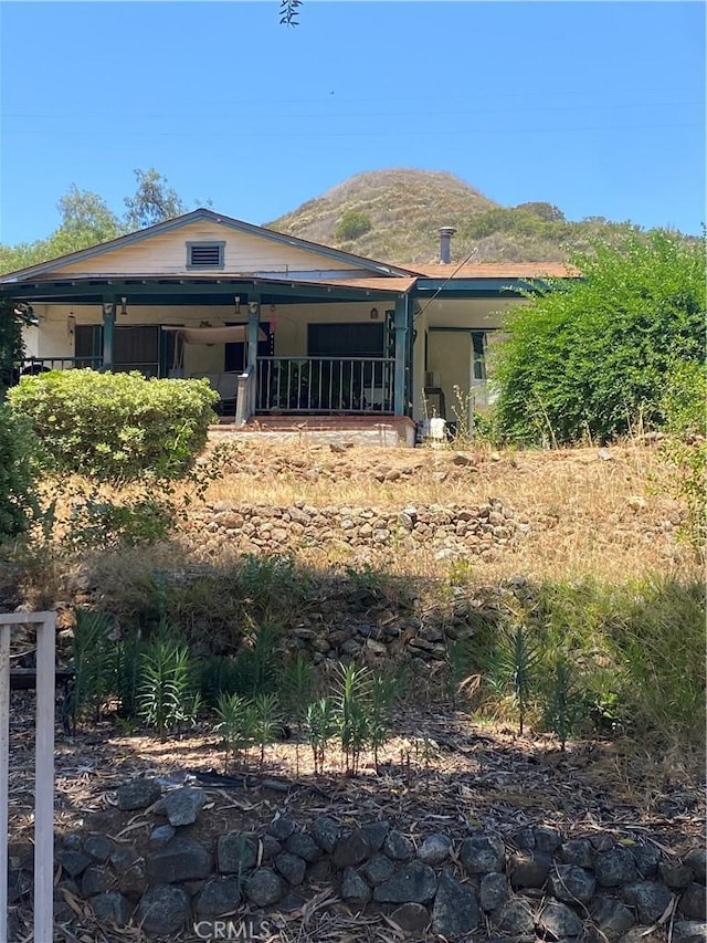 466 Stewart Canyon Rd, Fallbrook, CA 92028 - back of property with a mountain view