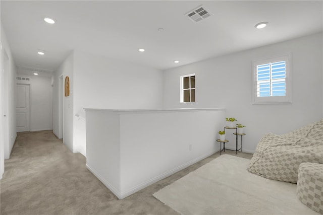 1768 Camellia Ln, Redlands, CA 92374 - sitting room featuring recessed lighting, carpet, and an upstairs landing