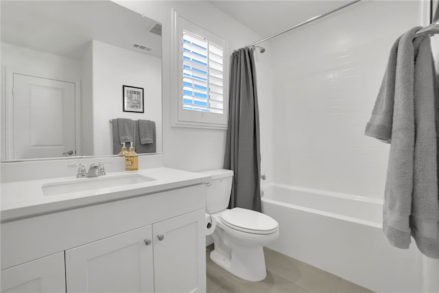 1768 Camellia Ln, Redlands, CA 92374 - bathroom with vanity, shower / tub combo, and tile patterned floors