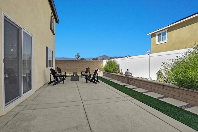 1768 Camellia Ln, Redlands, CA 92374 - fenced backyard with a patio area and a mountain view