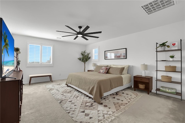 1768 Camellia Ln, Redlands, CA 92374 - bedroom with carpet and a ceiling fan