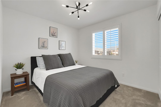 1768 Camellia Ln, Redlands, CA 92374 - bedroom with a chandelier and carpet