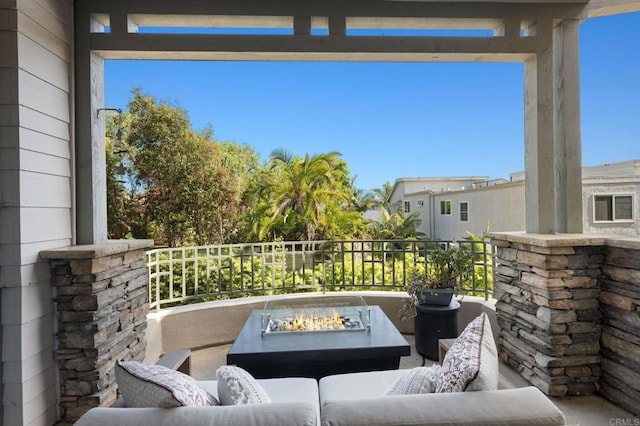 834 S Cedros, Solana Beach, CA 92075 - patio / terrace featuring an outdoor living space with a fire pit