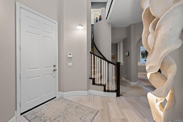 834 S Cedros, Solana Beach, CA 92075 - entryway featuring stairway and wood finished floors
