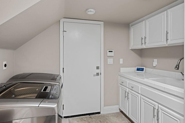834 S Cedros, Solana Beach, CA 92075 - washroom featuring washer and dryer and cabinet space