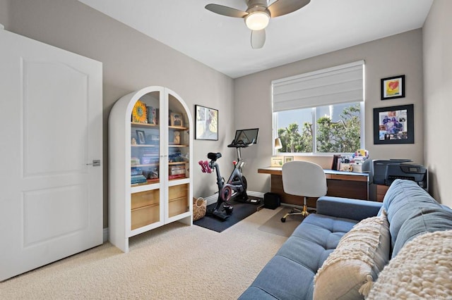 834 S Cedros, Solana Beach, CA 92075 - office featuring carpet and a ceiling fan