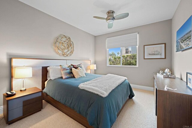 834 S Cedros, Solana Beach, CA 92075 - bedroom with light colored carpet and a ceiling fan
