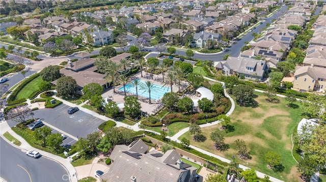 15530 Bonsai Way, Tustin, CA 92782 - aerial view of property and surrounding area with nearby suburban area and a pool