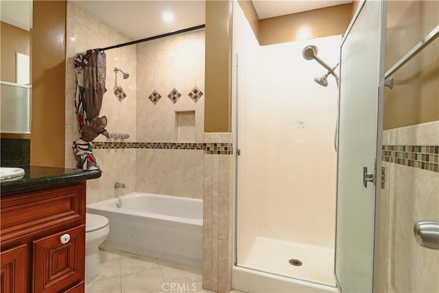 1602 N King St Unit E1, Santa Ana, CA 92706 - bathroom with vanity, tile patterned floors, and bathtub / shower combination
