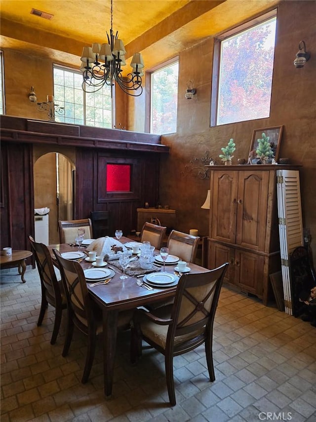 2617 Arbor Dr, Frazier Park, CA 93225 - dining room with a chandelier