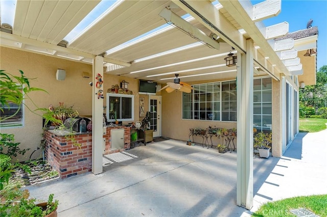 22501 Marilla St, Chatsworth, CA 91311 - view of patio / terrace with ceiling fan