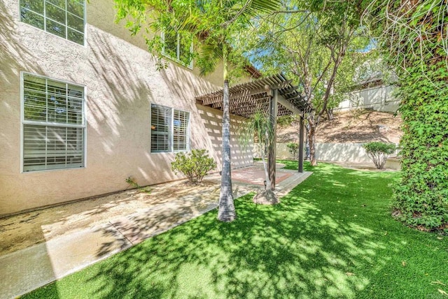 18103 Smokesignal Dr, San Diego, CA 92127 - fenced backyard with a pergola and a patio area