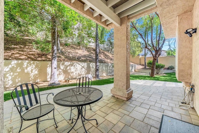 18103 Smokesignal Dr, San Diego, CA 92127 - fenced backyard featuring a patio area